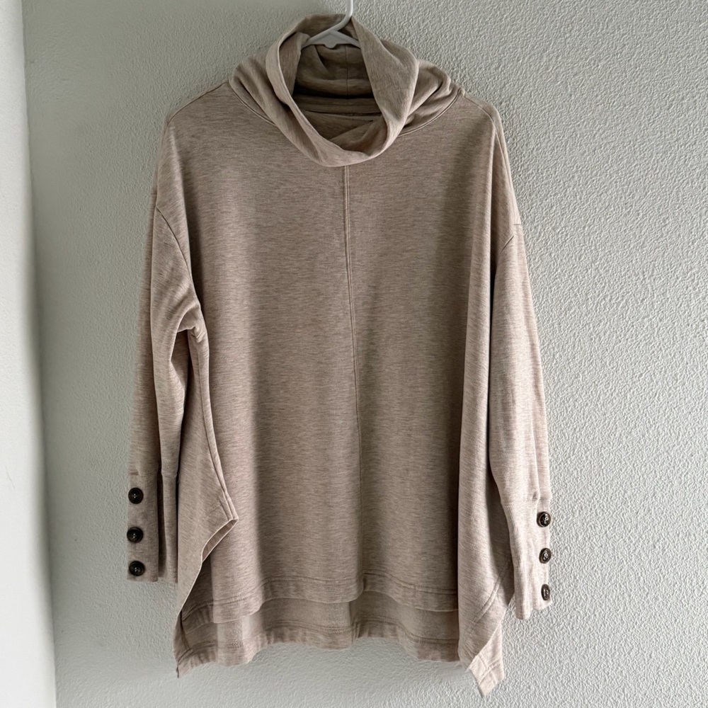The Sweatshirt Project Womens Cream‎ Cowl Neck Oversized Top S